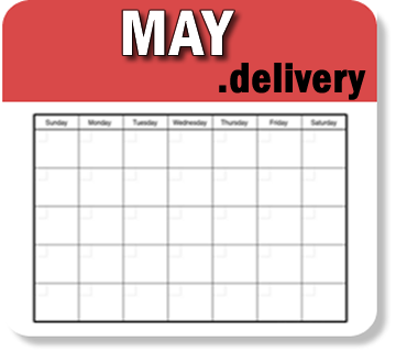www.may.delivery, pre-ordered for delivery in May, a corporate monthly domain name for a global, corporate spreadsheet delivery schedule for sale via the NextWorkingDay™ portfolio